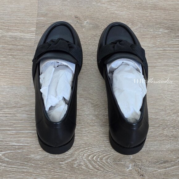 Quince Italian Leather Bow Penny Loafer Black Size 8 MSRP $90 New In Box Cowhide - Picture 10 of 15